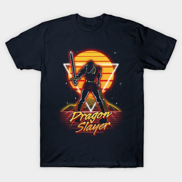 Retro Dragon Slayer T-Shirt by Olipop